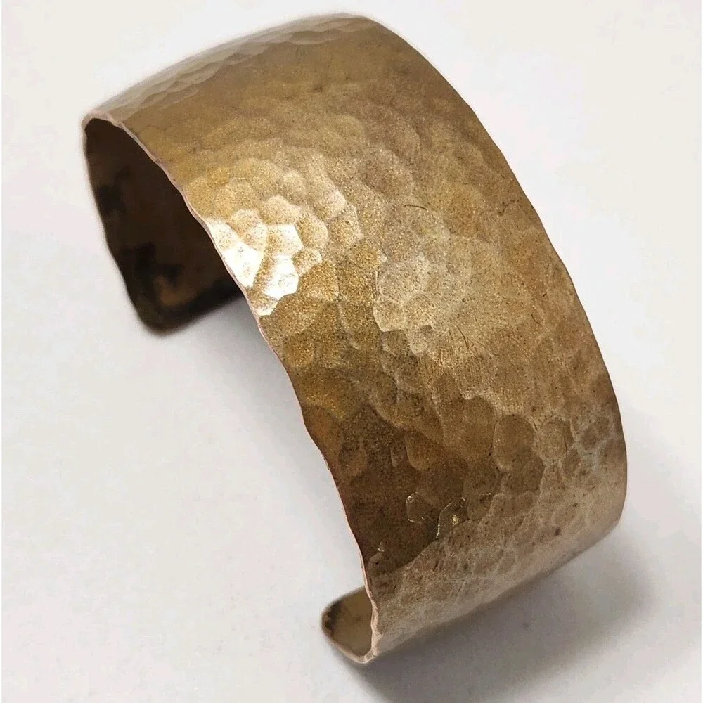 1970s Mexico Cobre Hammered Copper Cuff Bracelet 1